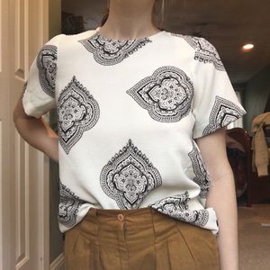 Madewell | Cream Paisley Tailored Tee